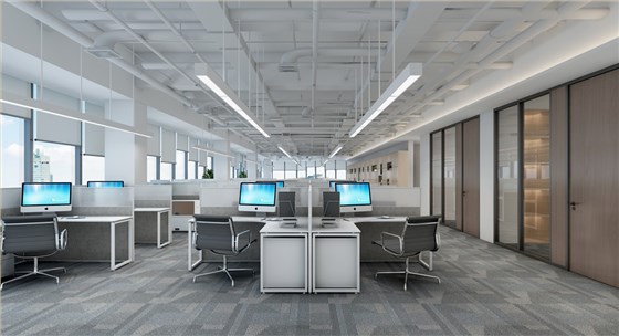 开放办公区效果图